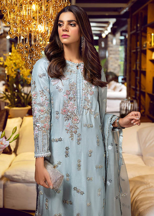 Sara Rohale Asghar Dew Drop Style — Mairaz Blue Formal Ensemble