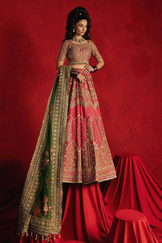 Mohsin Naveed Ranjha Gul Badan style — Mairaz rose pink lehenga choli reference, view 2 of 6