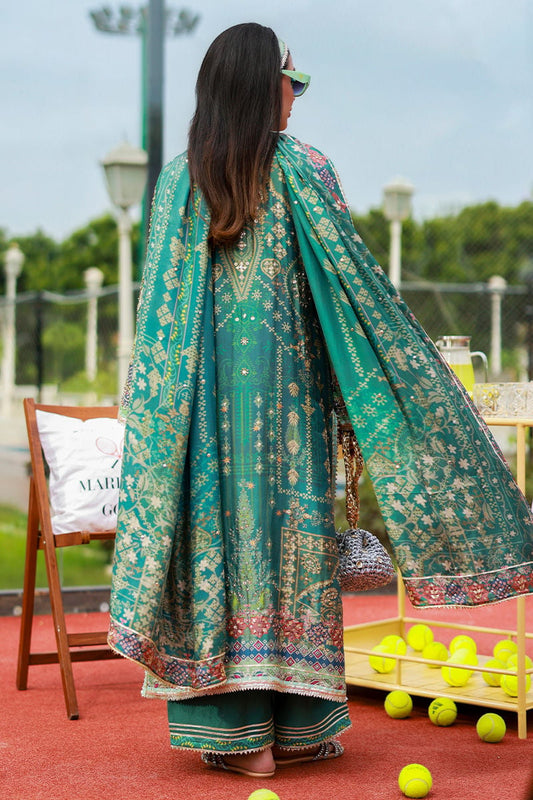 Ansab Jahangir Zartasha Style — Mairaz Green Three-Piece Suit