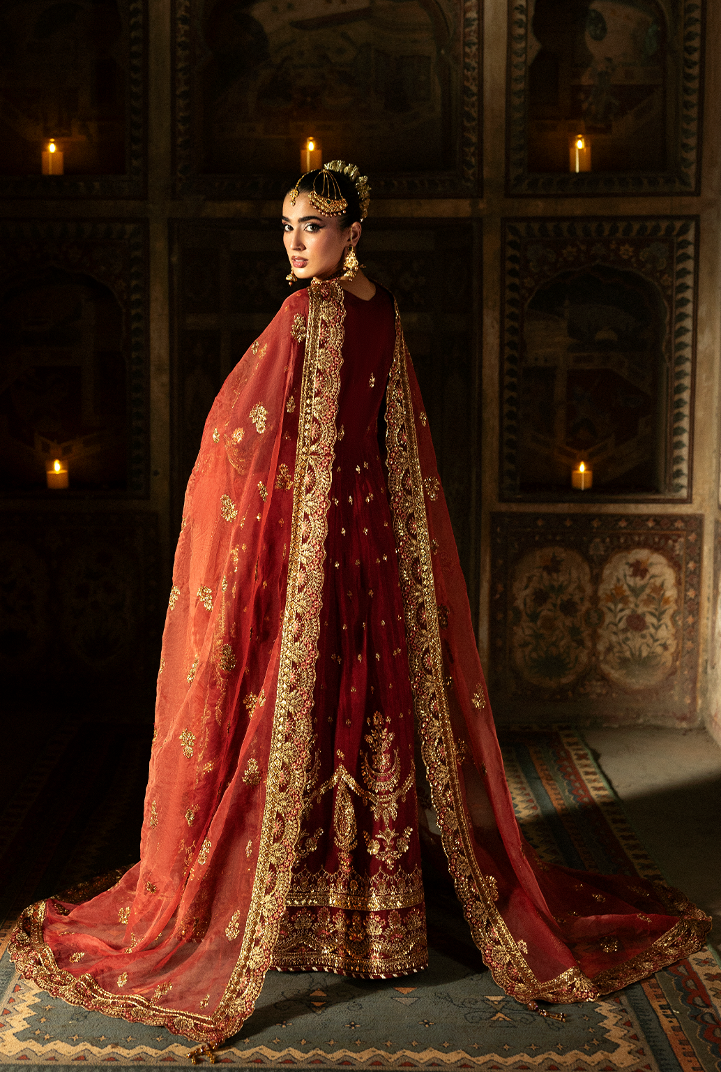 Saad Shaikh Shazma Style — Mairaz Maroon Formal Ensemble