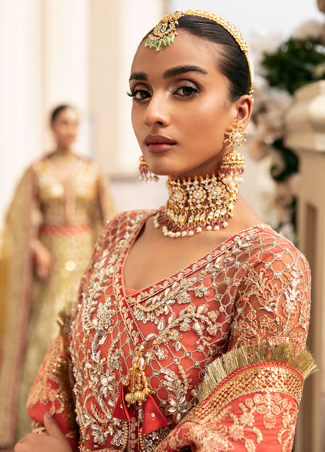 Gulal Nehir Style — Mairaz Peach Sharara
