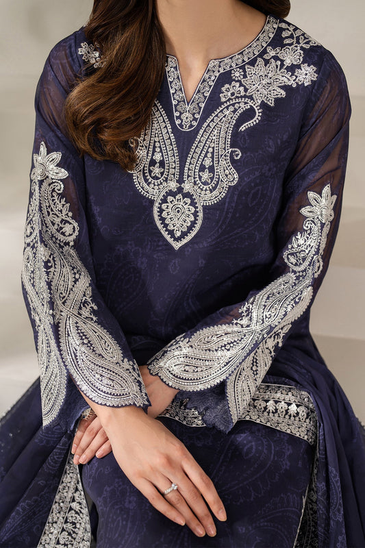 Farasha Blue Dazzle Style — Mairaz Blue Three-Piece Suit
