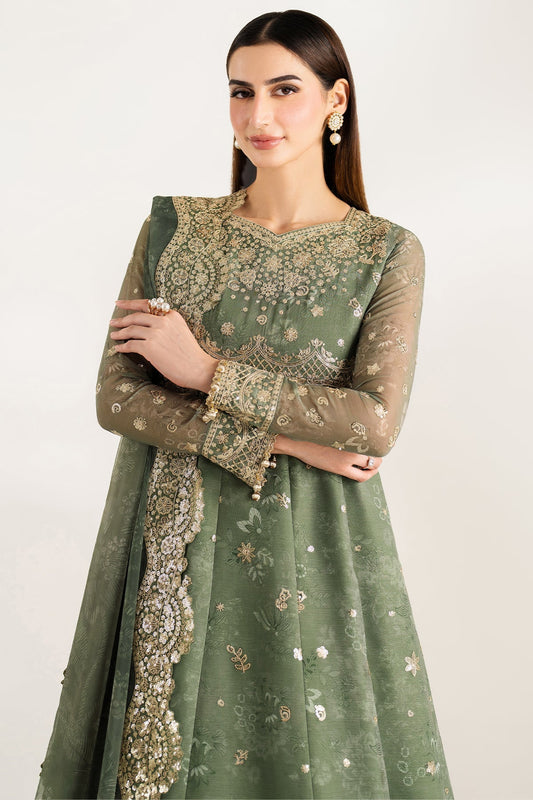 Farasha Olive Aura Style — Mairaz Three-Piece Suit