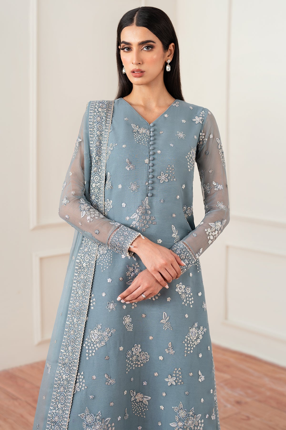 Farasha Aqua Bliss Style — Mairaz Three-Piece Suit