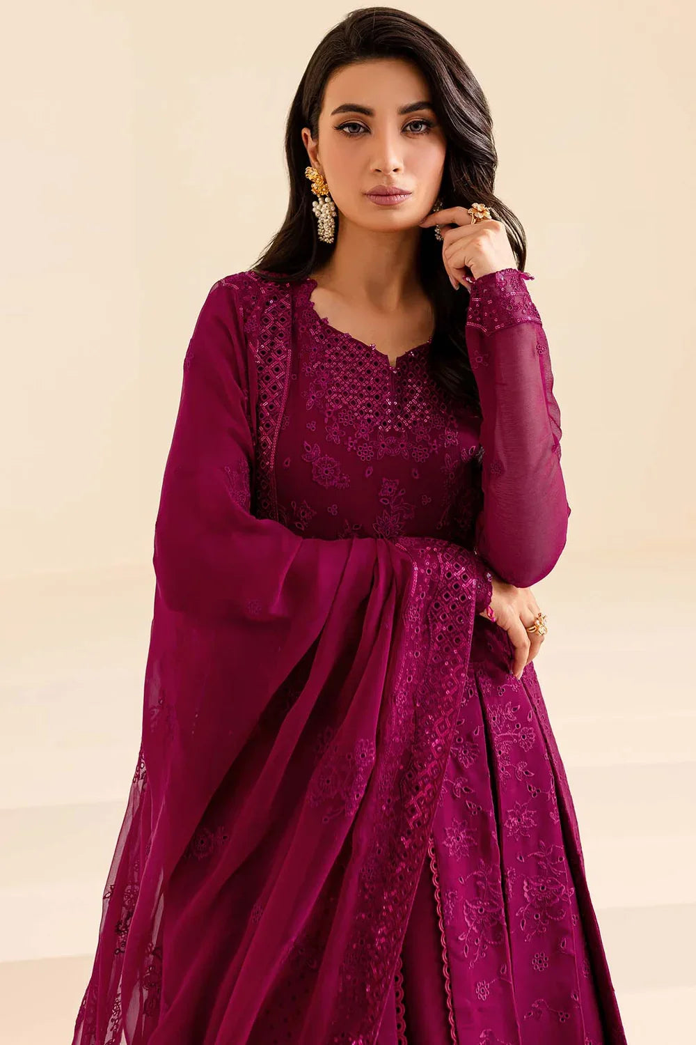 Farasha Mystic Mauve Style — Mairaz Three-Piece Suit