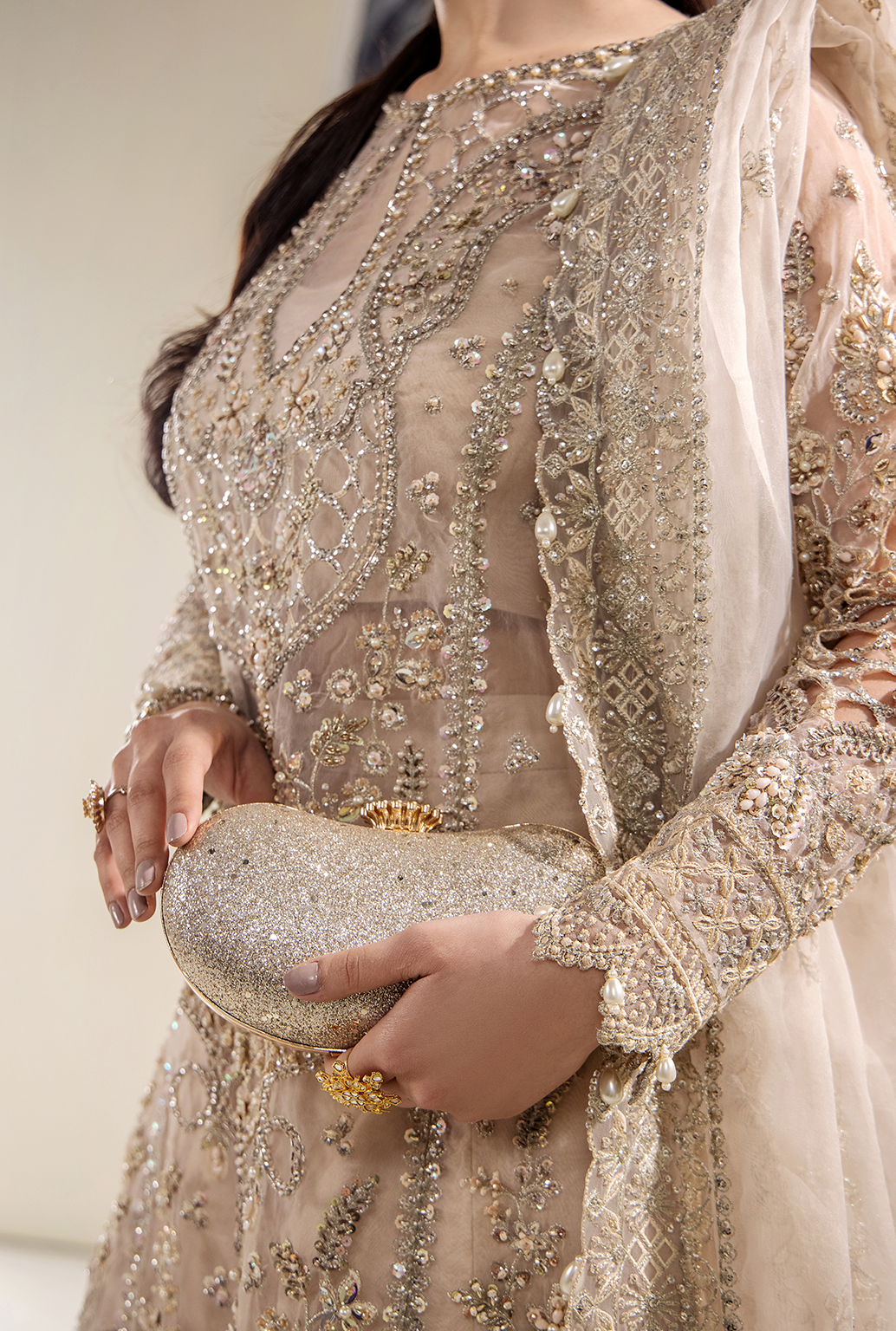 Saad Shaikh Lilliana Style — Mairaz Off-White Three-Piece Suit