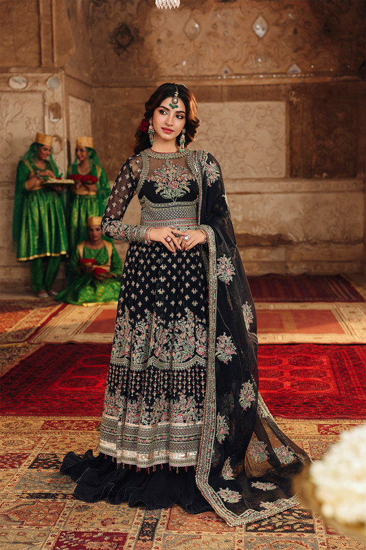 Saad Shaikh Meharbano Style — Mairaz Black Lehenga