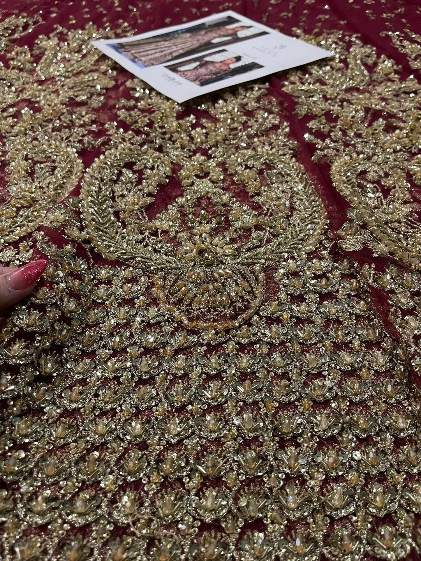 Faiza Saqlain Ayana Style — Mairaz Maroon Lehenga