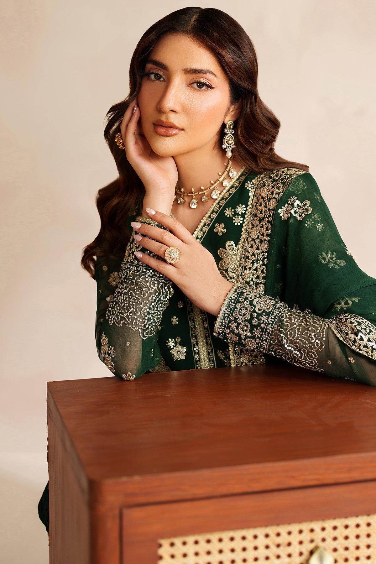 Farasha Silken Glow Style — Mairaz Three-Piece Suit