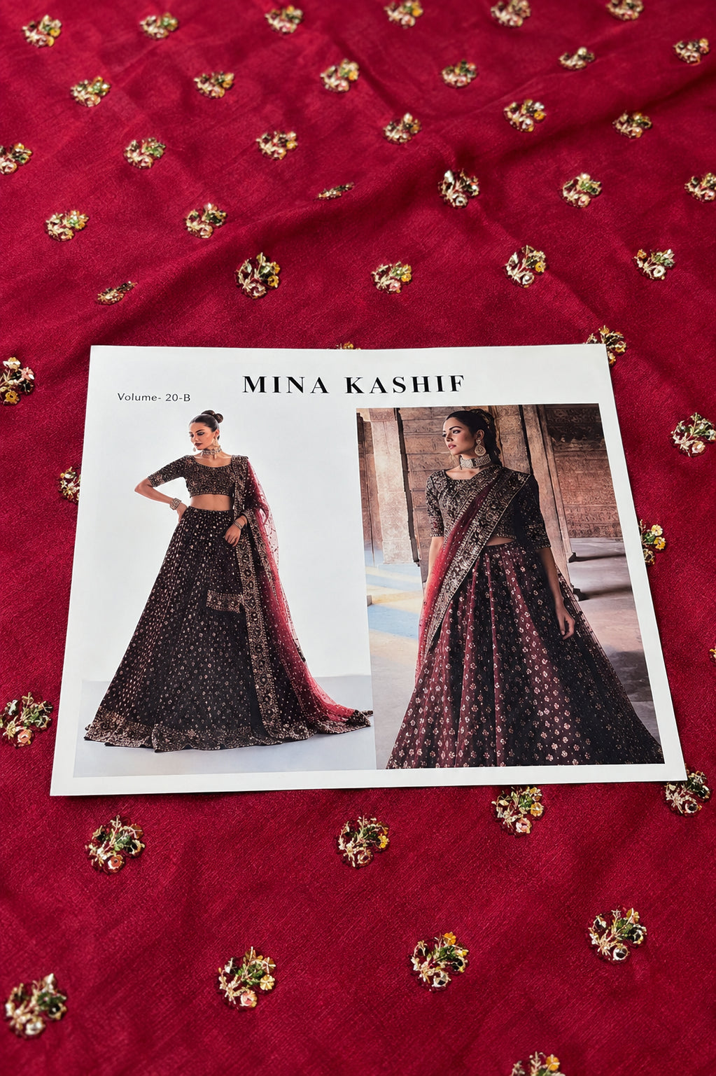 Mina Kashif – Saama Style, booti fabric with design reference card
