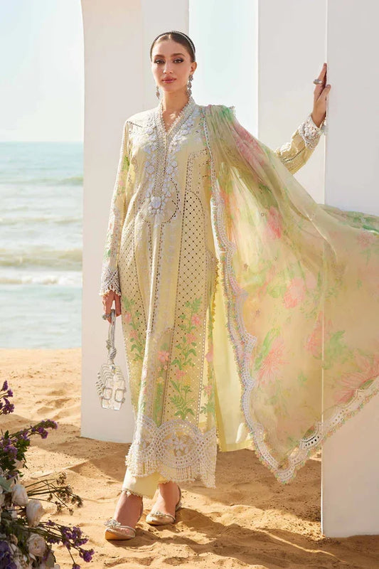 Maria B 25-04 Style — Mairaz Yellow Lawn Suit