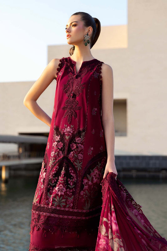 Maria B D-2611-B Style — Mairaz Maroon Lawn Suit