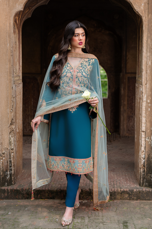 Saad Shaikh Luxe Style — Mairaz Zinc Three-Piece Suit