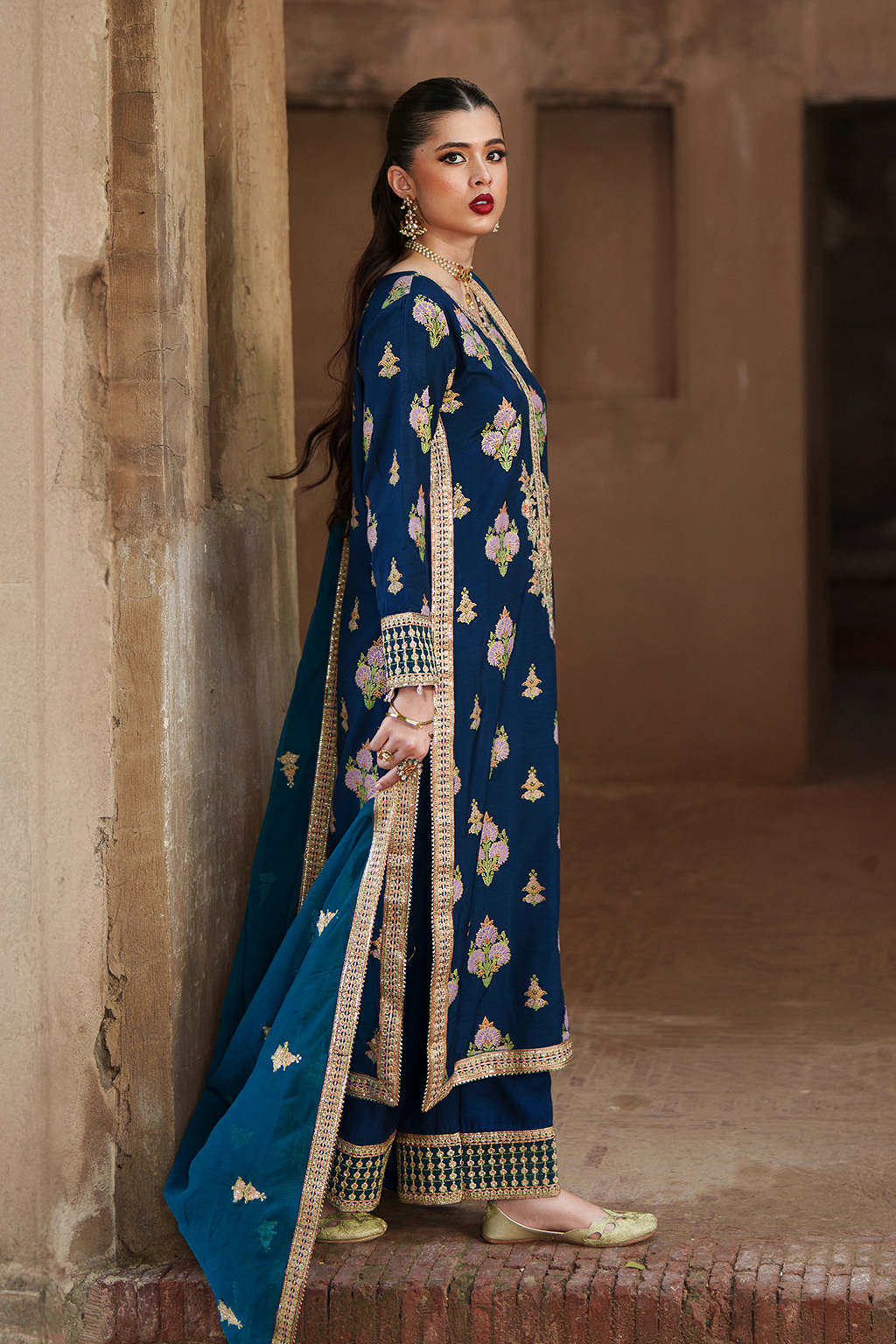 Saad Shaikh Sapphire Style — Mairaz Navy Blue Three-Piece Suit