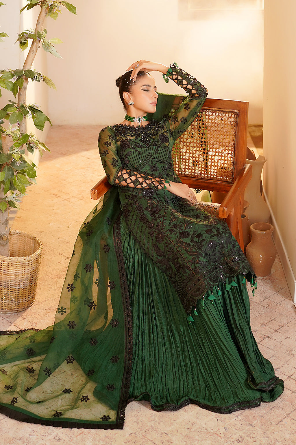 Maryams Shahzeen-HYT-5009 Style — Mairaz Three-Piece Suit