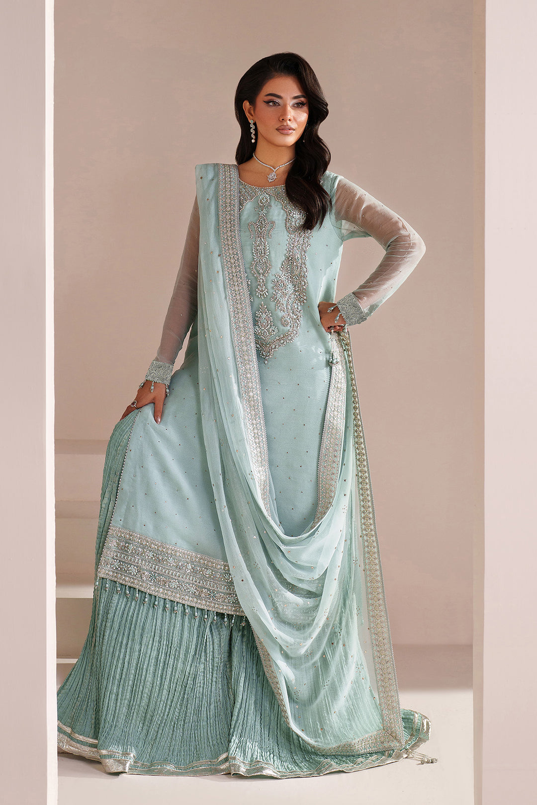 Alizeh AF-BHM-4063-Azure Style — Mairaz Three-Piece Suit