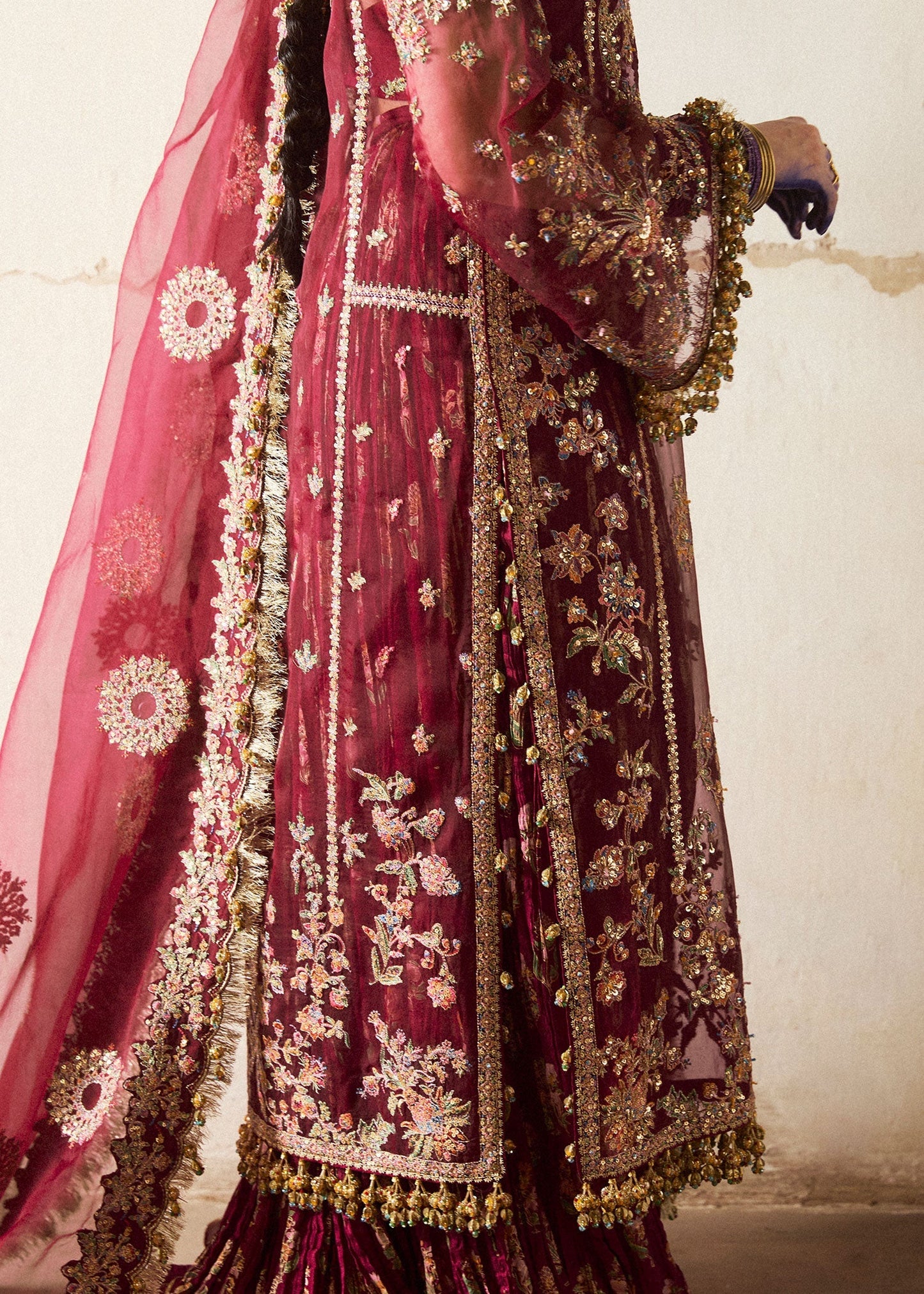 Hussain Rehar Aabni Style — Mairaz Plum Sharara