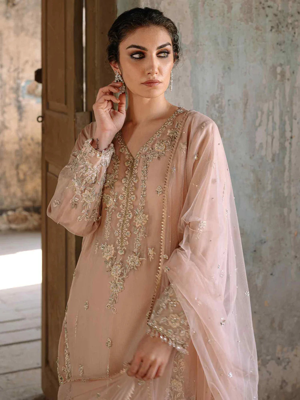 Misha Lakhani Alisha style — Mairaz light pink kurta set reference, view 4 of 4