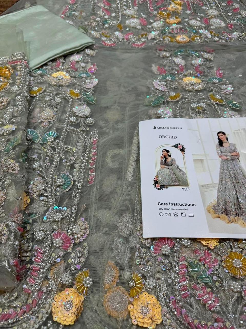 Ahmad Sultan Orchid style — Mairaz pistachio green maxi reference, view 6 of 6