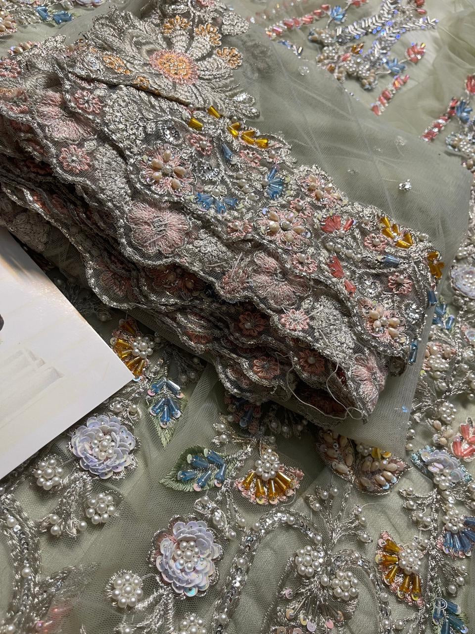Ahmad Sultan Orchid style embroidery detail 7