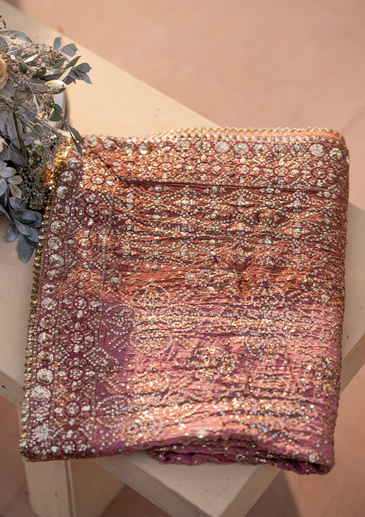 Aik Atelier Style — Mairaz Pink Silk Shawl