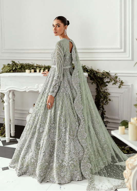 Akbar Aslam Hyacinth Pistachio bridal maxi alternate view