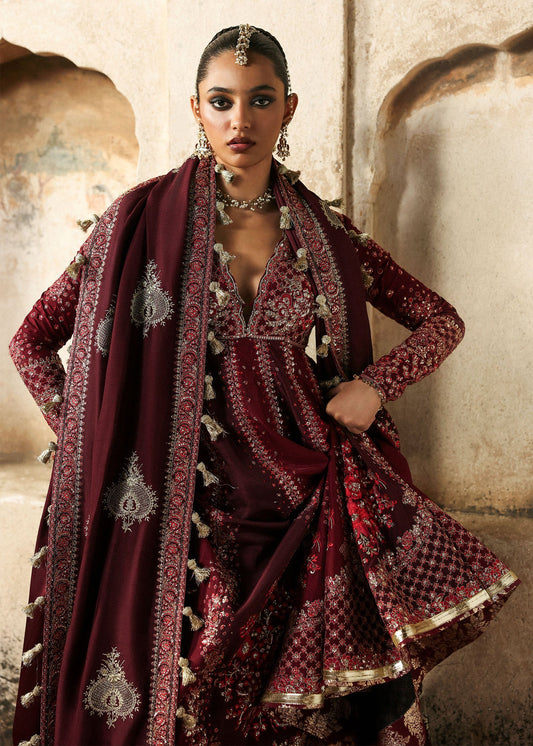 Gulnar, made by MAIRAZ — front detail view showing the bodice, sleeves and embroidered panels