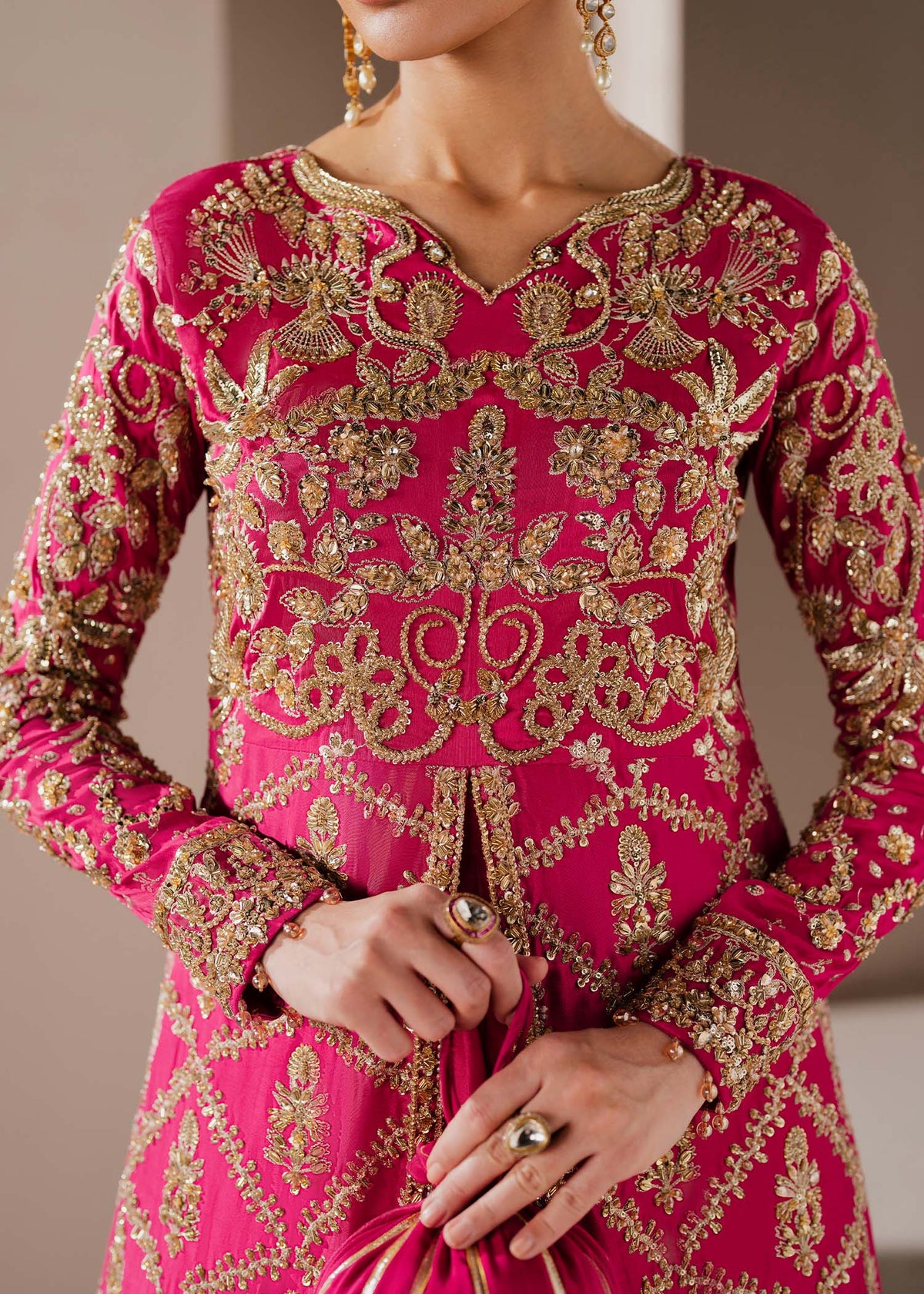 Ornella deep pink shirt suit, reference outfit photograph 12 — Made by Mairaz reproduction