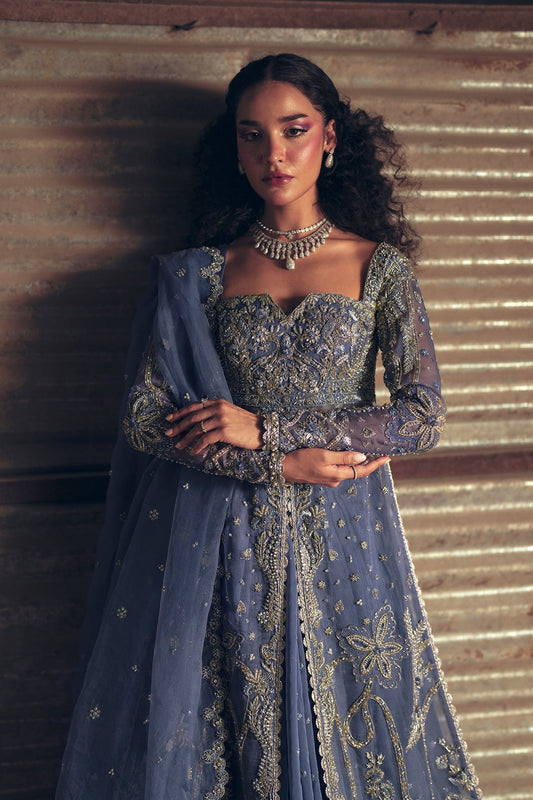 Solene, made by MAIRAZ — front detail showing the embroidered bodice and sleeves