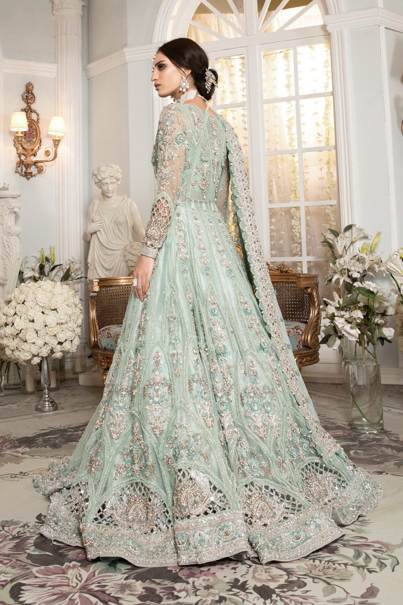 Maria B Alara style reference, Mint Green Lehenga, view 4