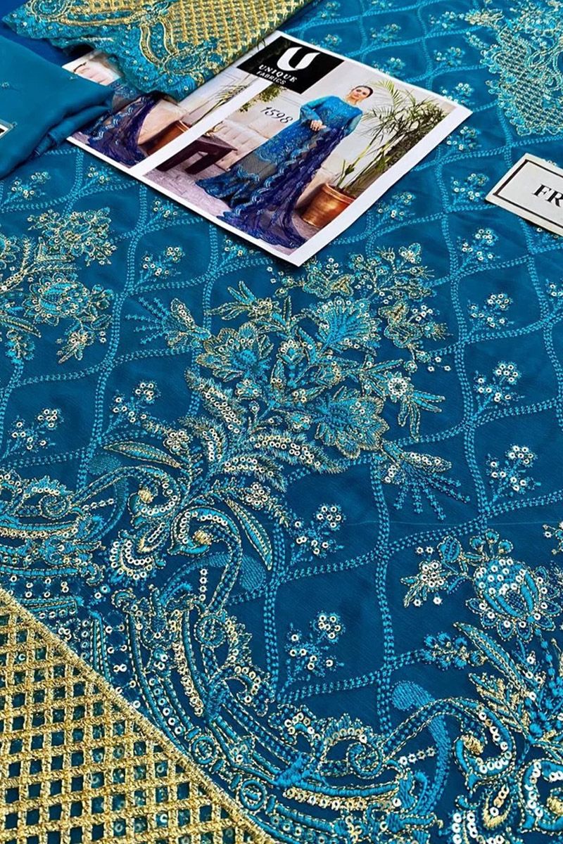 Imrozia Style — Mairaz Green Chiffon Kameez & Trouser