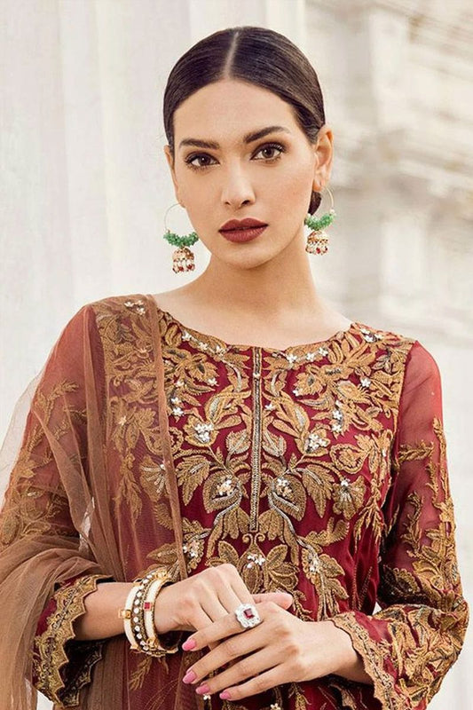 Mairaz Maroon Salwar Kameez