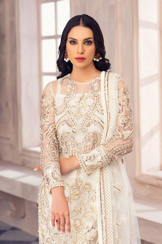 Mairaz White Salwar Kameez