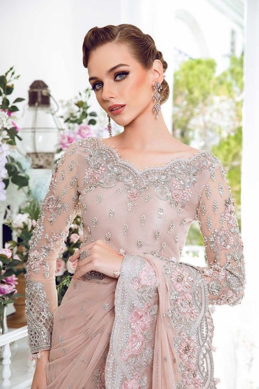 Maria B Dahlia style — Mairaz pink saree reference, view 2 of 9