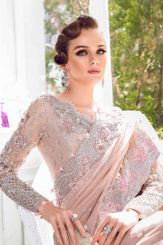 Maria B Dahlia style — Mairaz pink saree reference, view 9 of 9