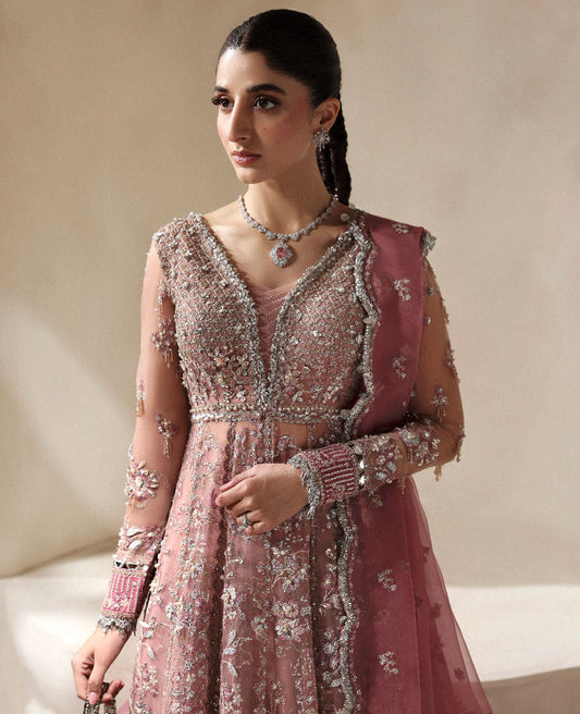 Republic Womenswear Juliane RWU-25-D5 Dusty peach with pink and silver accents — bodice view, design reference
