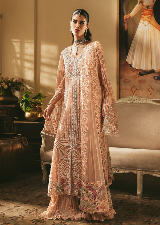 Saira Shakira Roseate Style pastel pink formal sharara reference view 2