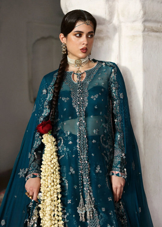 Hussain Rehar Zebunisa Style — Mairaz Teal Sharara