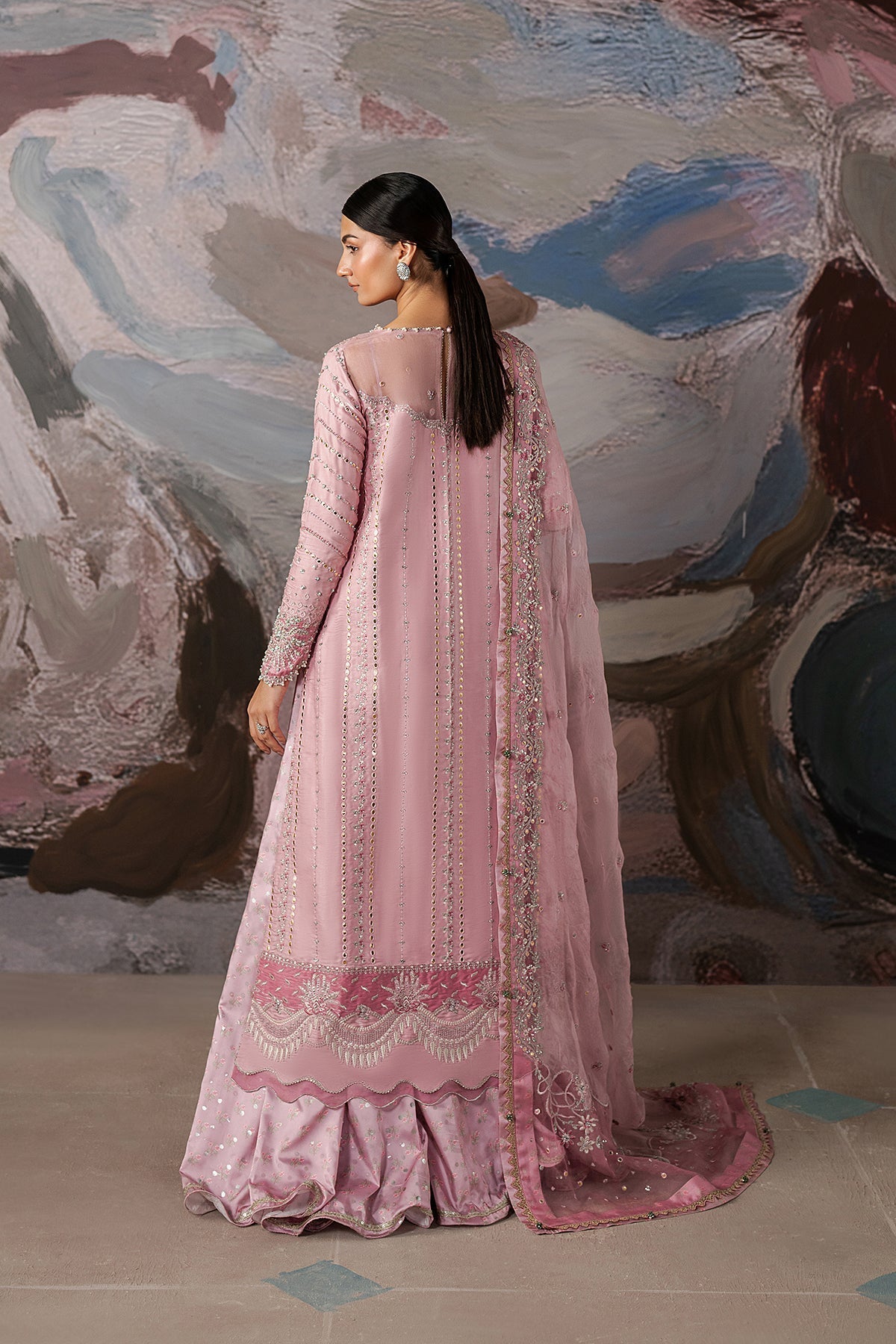 Ayzel Burnora Style — Mairaz Baby Pink Three-Piece Suit