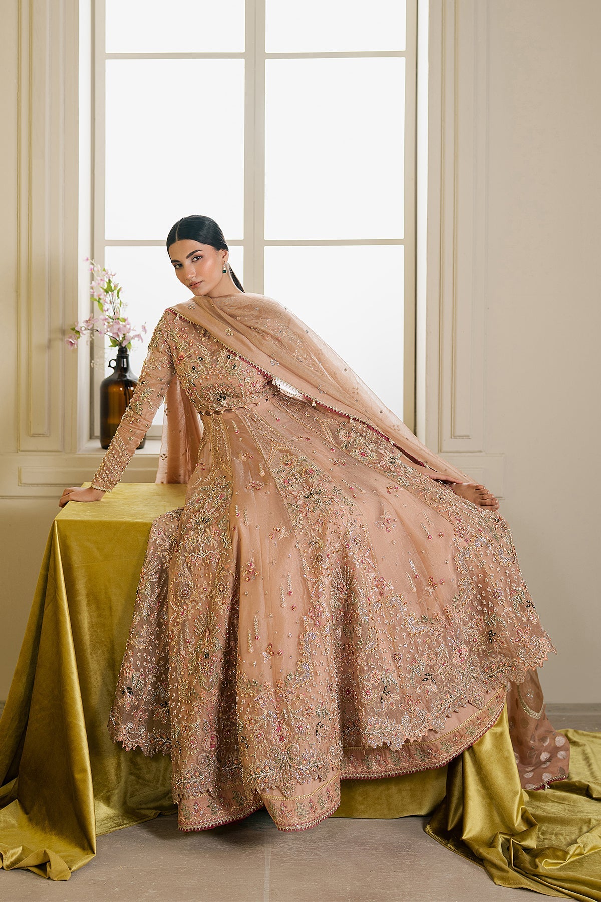 Ayzel Auralis Style — Mairaz Peach Three-Piece Suit