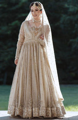 Faiza Saqlain Ahlah Style — Mairaz White Net Pishwas & Sharara, product view 3 of 3