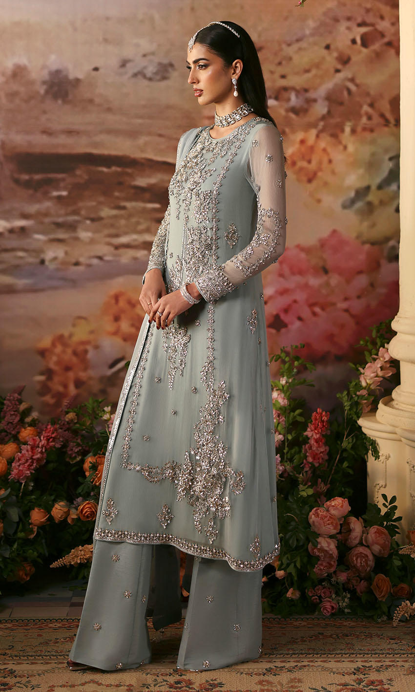 Nomi Ansari Endless Sky style powder blue formal — Mairaz reproduction, view 3 of 6