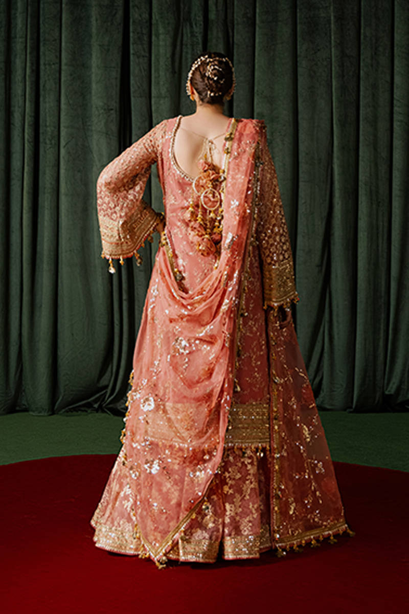 Guriya Rani Style pink gharara wedding ensemble by MAIRAZ