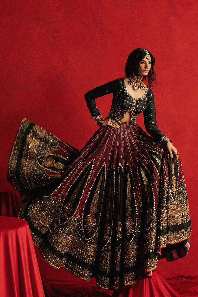 Republic Dil Raas Style — Mairaz Black & Maroon Sharara