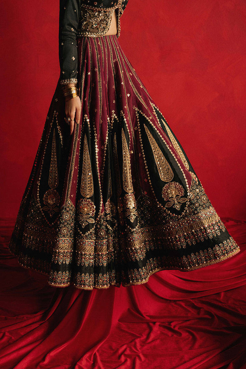 Republic Dil Raas Style — Mairaz Black & Maroon Sharara