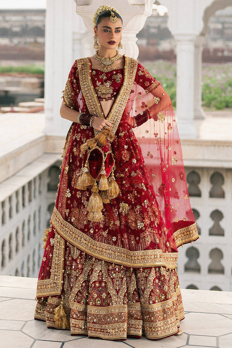 MNR Bia Jaan Style — Mairaz Red Lehenga