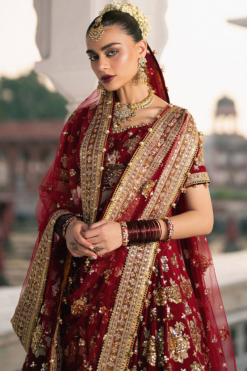 MNR Bia Jaan Style — Mairaz Red Lehenga