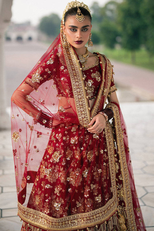 MNR Bia Jaan Style — Mairaz Red Lehenga
