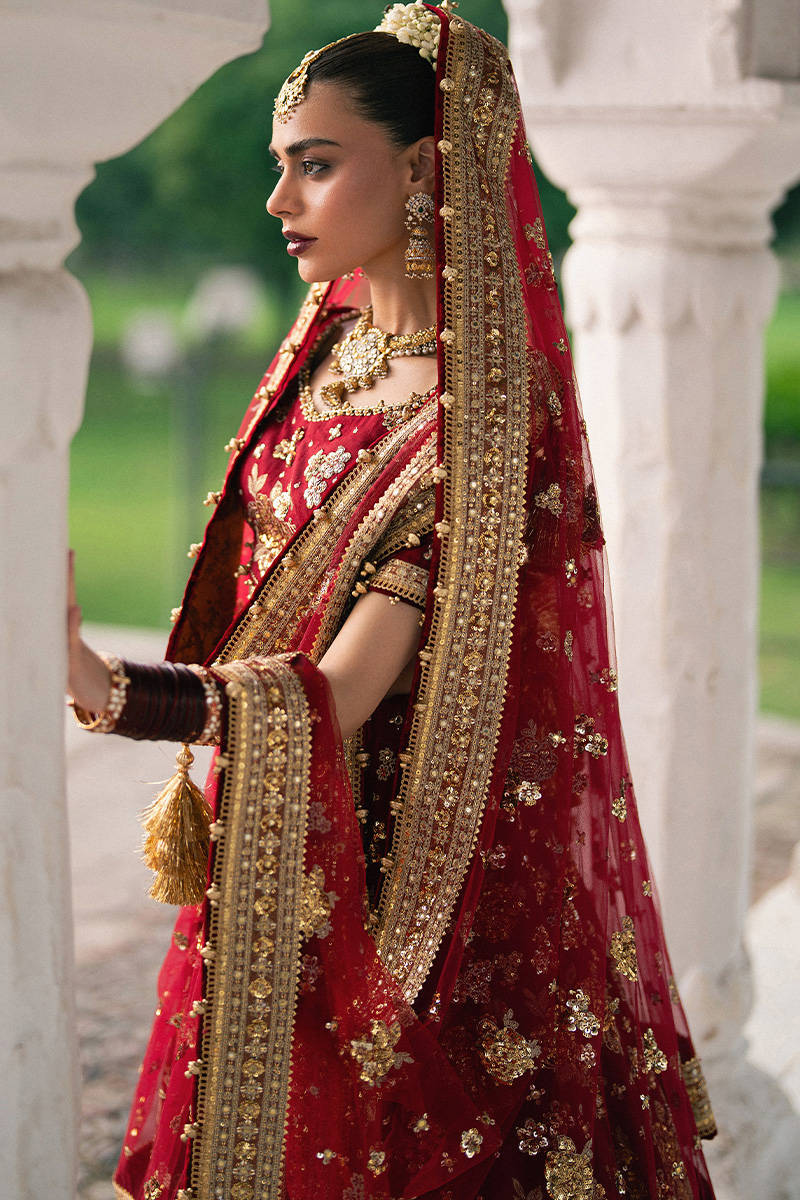 MNR Bia Jaan Style — Mairaz Red Lehenga