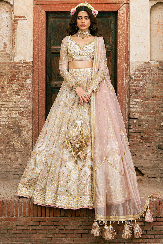 MNR Kohinoor Style — Mairaz White Lehenga